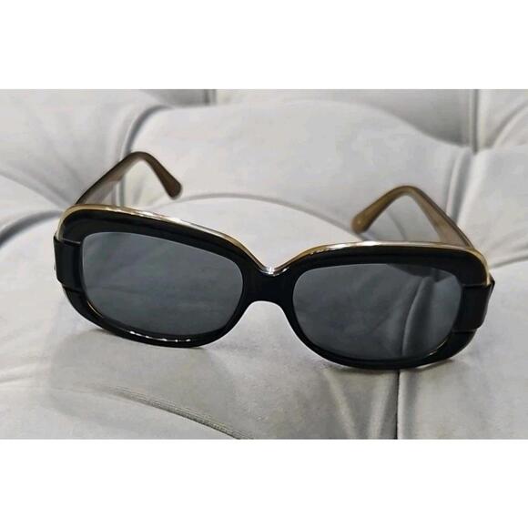 Jean Lafont Vintage Deluxe 103 Black Brown Oval Sunglasses main image 5